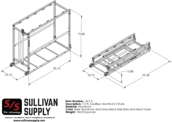 7. 5 ft. Aluminum chute