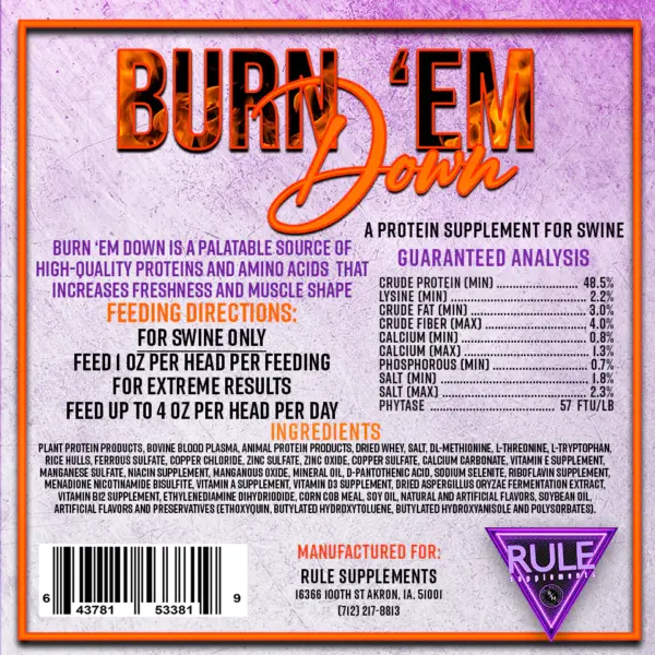 Burn em down 10lb by rule