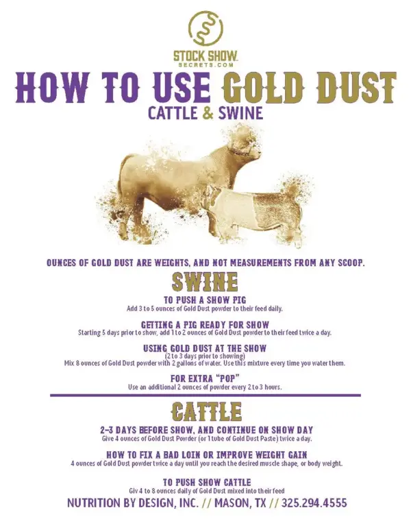 Gold dust 8oz by stock show secrets