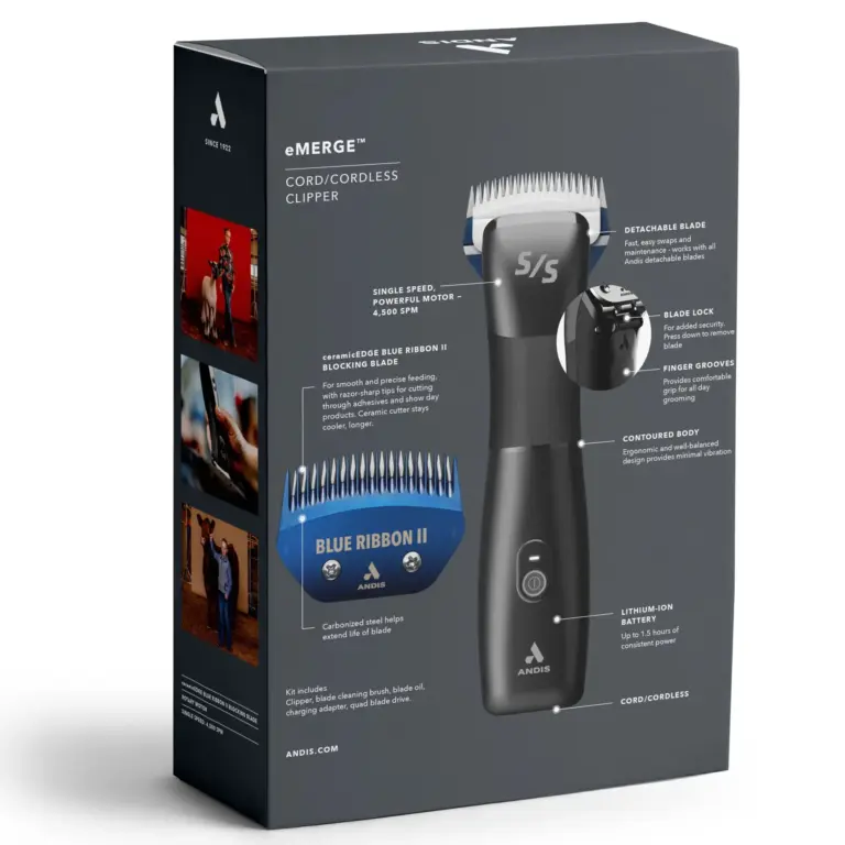 Andis eMERGE S/S Exclusive Black w/Blue Ribbon 2 - Image 5